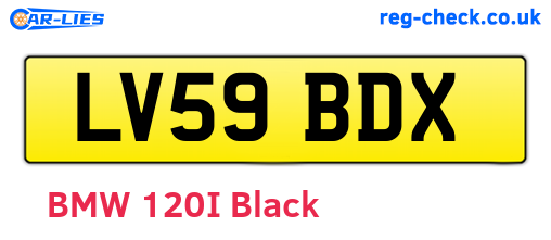 LV59BDX are the vehicle registration plates.