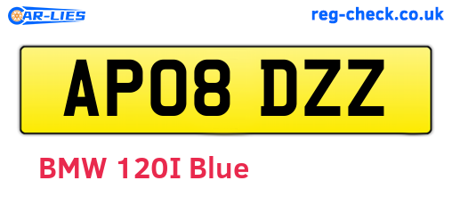 AP08DZZ are the vehicle registration plates.