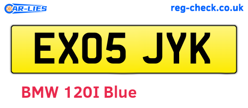 EX05JYK are the vehicle registration plates.