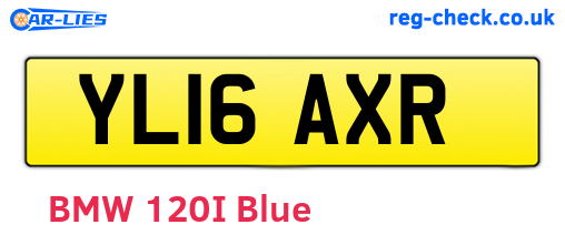 YL16AXR are the vehicle registration plates.