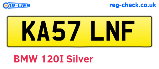KA57LNF are the vehicle registration plates.
