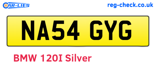 NA54GYG are the vehicle registration plates.