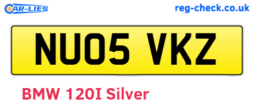 NU05VKZ are the vehicle registration plates.