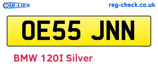 OE55JNN are the vehicle registration plates.