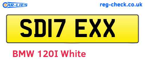 SD17EXX are the vehicle registration plates.