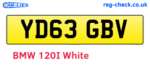 YD63GBV are the vehicle registration plates.