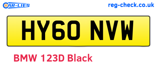 HY60NVW are the vehicle registration plates.