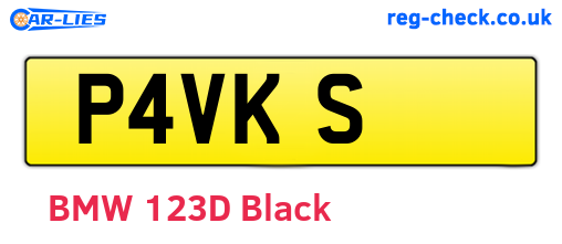 P4VKS are the vehicle registration plates.