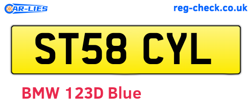 ST58CYL are the vehicle registration plates.