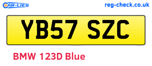 YB57SZC are the vehicle registration plates.