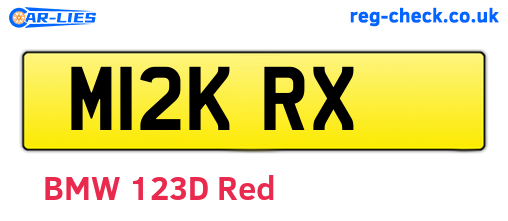 M12KRX are the vehicle registration plates.