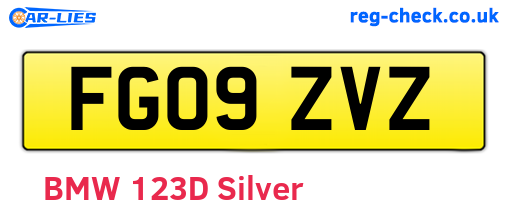 FG09ZVZ are the vehicle registration plates.