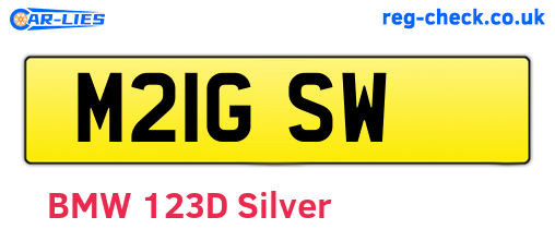 M21GSW are the vehicle registration plates.