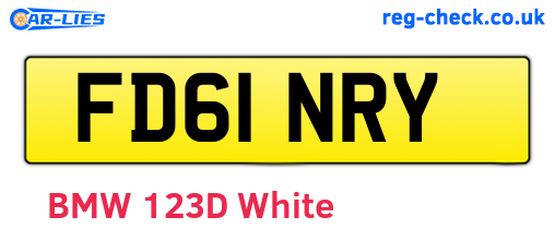 FD61NRY are the vehicle registration plates.