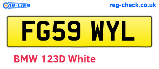 FG59WYL are the vehicle registration plates.