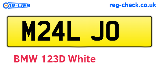 M24LJO are the vehicle registration plates.