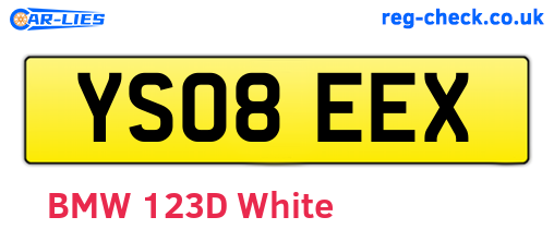 YS08EEX are the vehicle registration plates.