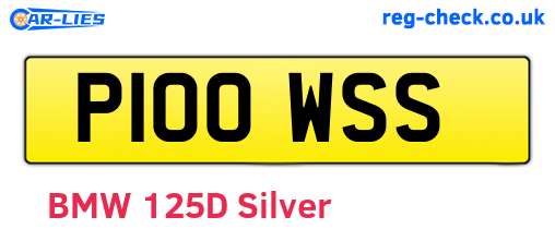 P100WSS are the vehicle registration plates.