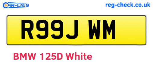 R99JWM are the vehicle registration plates.