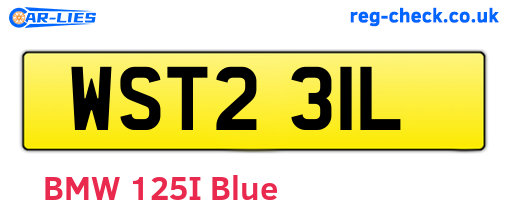 WST231L are the vehicle registration plates.