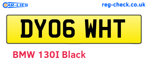 DY06WHT are the vehicle registration plates.