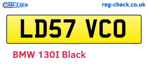 LD57VCO are the vehicle registration plates.