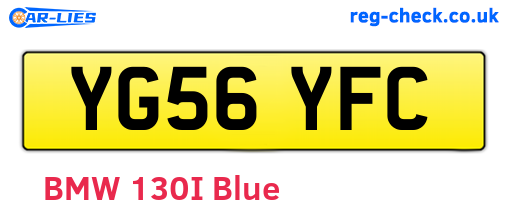 YG56YFC are the vehicle registration plates.