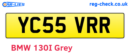 YC55VRR are the vehicle registration plates.