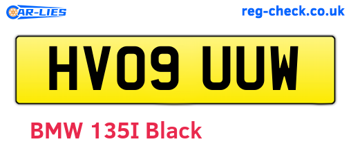 HV09UUW are the vehicle registration plates.