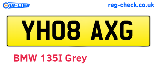 YH08AXG are the vehicle registration plates.