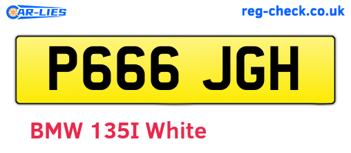 P666JGH are the vehicle registration plates.