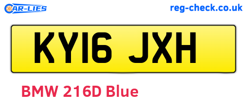KY16JXH are the vehicle registration plates.