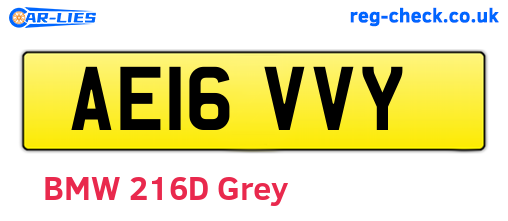 AE16VVY are the vehicle registration plates.