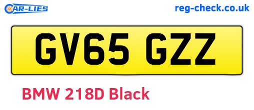 GV65GZZ are the vehicle registration plates.