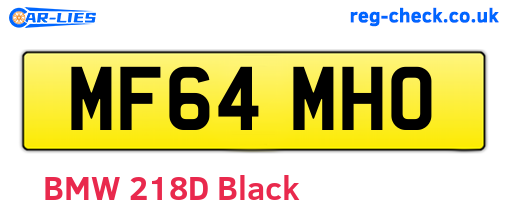 MF64MHO are the vehicle registration plates.