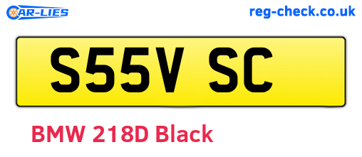 S55VSC are the vehicle registration plates.