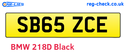 SB65ZCE are the vehicle registration plates.