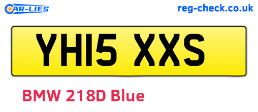 YH15XXS are the vehicle registration plates.