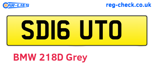 SD16UTO are the vehicle registration plates.