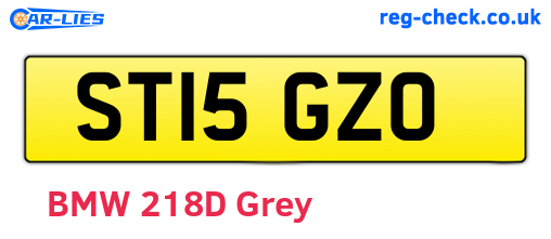 ST15GZO are the vehicle registration plates.