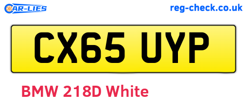 CX65UYP are the vehicle registration plates.