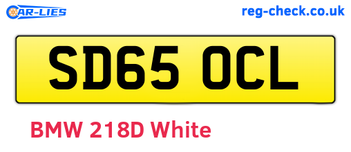SD65OCL are the vehicle registration plates.