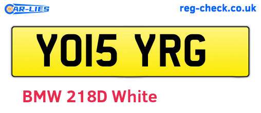 YO15YRG are the vehicle registration plates.