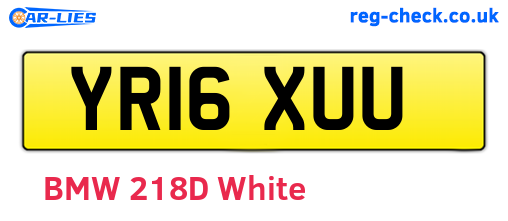 YR16XUU are the vehicle registration plates.