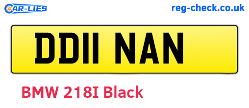 DD11NAN are the vehicle registration plates.