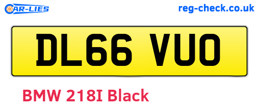 DL66VUO are the vehicle registration plates.