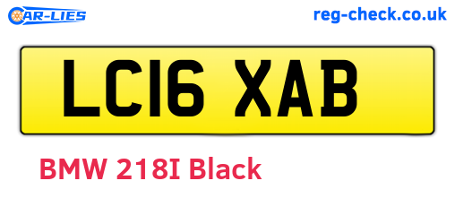 LC16XAB are the vehicle registration plates.