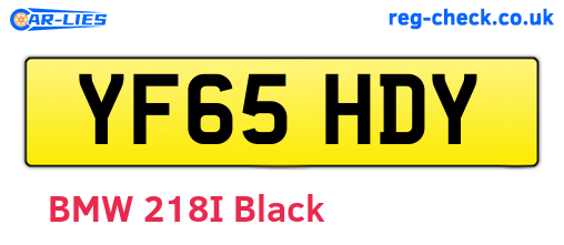 YF65HDY are the vehicle registration plates.