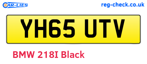 YH65UTV are the vehicle registration plates.