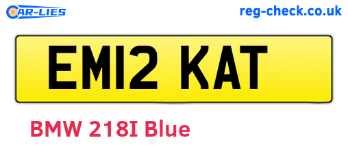 EM12KAT are the vehicle registration plates.